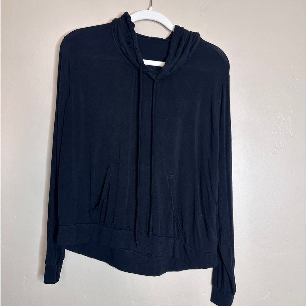John Galt Black Pullover Lightweight Hoodie O/S